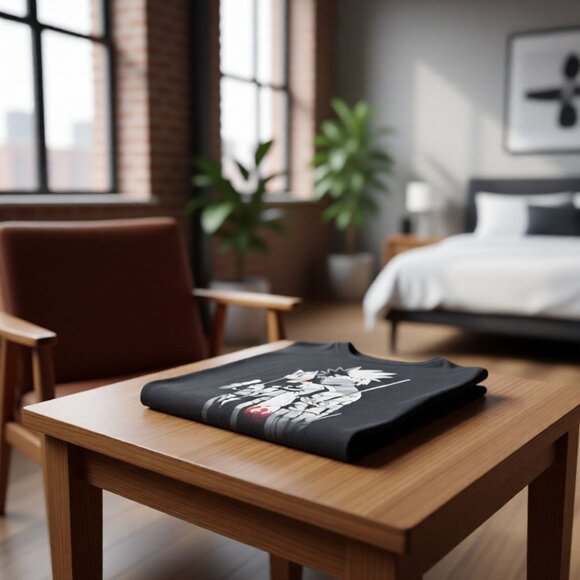 Naruto Shippuden Graphic T-Shirt 2X Black Anime Kakashi Dog Print Short Sleeve C - Picture 2 of 7